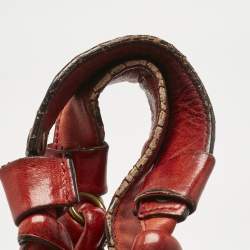 Pre Owned Chloe Orange Leather Heloise Satchel