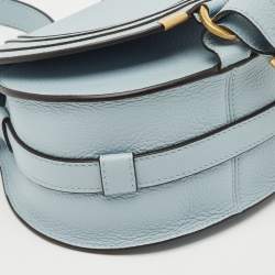Pre Owned حقيبة السرج مارسي كلوي جلد أزرق مشرق صغيرة