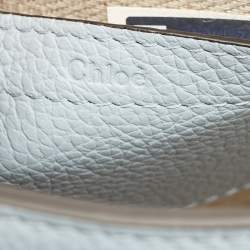 Pre Owned حقيبة السرج مارسي كلوي جلد أزرق مشرق صغيرة