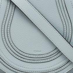 Pre Owned حقيبة السرج مارسي كلوي جلد أزرق مشرق صغيرة