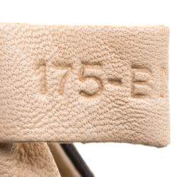 Pre Owned Chloe Black Leather Gold Bow Flap Clutch