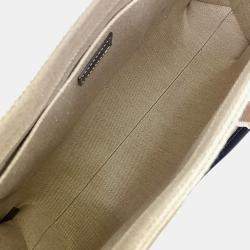 Pre Owned Chloé Beige/Black Fabric Medium Woody Tote