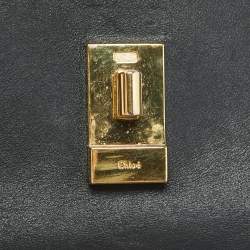 Pre Owned Chloe Black Leather Medium Chain Around Drew Shoulder Bag