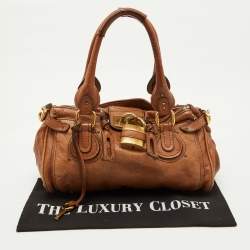 Pre Owned Chloe Brown Leather Medium Paddington Satchel