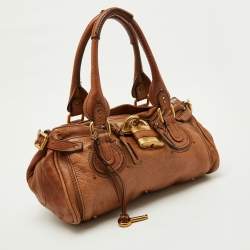 Pre Owned Chloe Brown Leather Medium Paddington Satchel