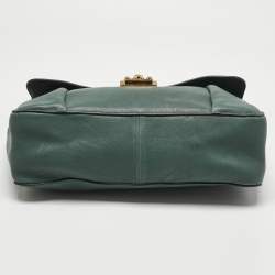 Pre Owned Chloe Green Leather Large Elsie Shoulder Bag