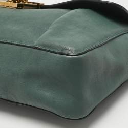 Pre Owned Chloe Green Leather Large Elsie Shoulder Bag