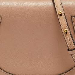 Pre Owned Chloe Beige Leather and Suede Small Nile Bracelet Shoulder Bag
