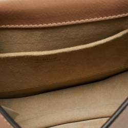 Pre Owned Chloe Beige Leather and Suede Small Nile Bracelet Shoulder Bag