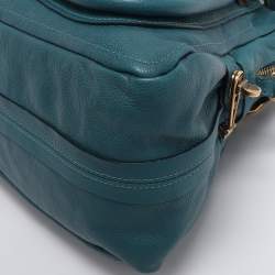Pre Owned Chloe Blue Leather Medium Paraty Satchel