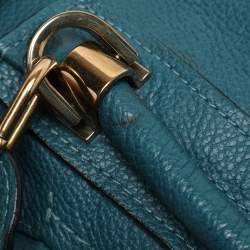 Pre Owned Chloe Blue Leather Medium Paraty Satchel