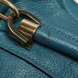 Pre Owned Chloe Blue Leather Medium Paraty Satchel