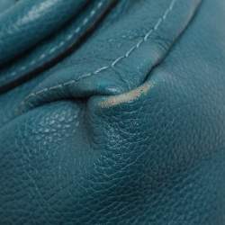 Pre Owned Chloe Blue Leather Medium Paraty Satchel