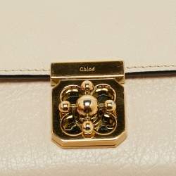 Pre Owned Chloe Beige Leather Elsie Continental Wallet