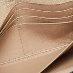 Pre Owned Chloe Beige Leather Elsie Continental Wallet