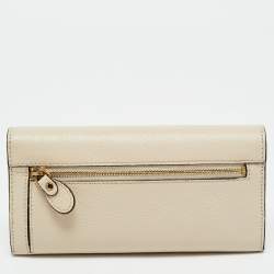 Pre Owned Chloe Beige Leather Elsie Continental Wallet