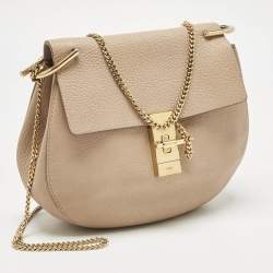 Pre Owned Chloe Light Beige Medium Drew Shoulder Bag