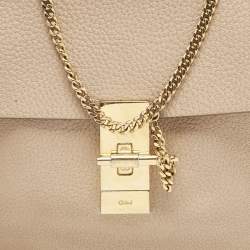 Pre Owned Chloe Light Beige Medium Drew Shoulder Bag