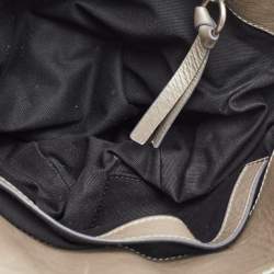 Pre Owned Chloe Metallic Silver/Grey Python and Leather Heloise Satchel