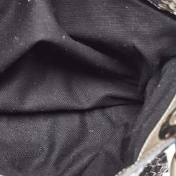 Pre Owned Chloe Metallic Silver/Grey Python and Leather Heloise Satchel