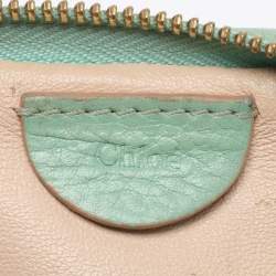 Pre Owned Chloe Green Leather Crossbody Bag