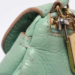 Pre Owned Chloe Green Leather Crossbody Bag