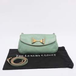 Pre Owned Chloe Green Leather Crossbody Bag