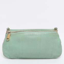 Pre Owned Chloe Green Leather Crossbody Bag