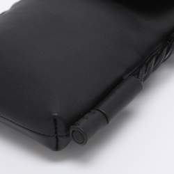 Pre Owned Chloe Black Leather Phone Holder Crossbody Bag