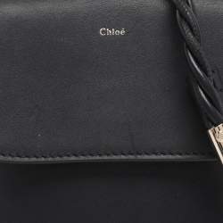Pre Owned Chloe Black Leather Phone Holder Crossbody Bag