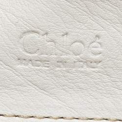 Pre Owned Chloe White Leather Medium Paddington Satchel