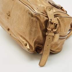 Pre Owned Chloe Gold Leather Paddington Satchel