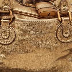 Pre Owned Chloe Gold Leather Paddington Satchel