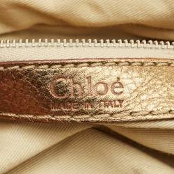Pre Owned Chloe Gold Leather Paddington Satchel