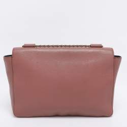 Pre Owned Chloe Old Rose Leather Large Elsie Shoulder Bag