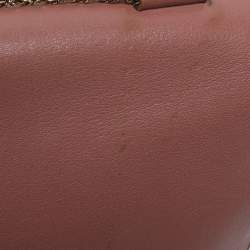 Pre Owned Chloe Old Rose Leather Large Elsie Shoulder Bag