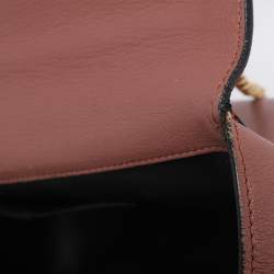 Pre Owned Chloe Old Rose Leather Large Elsie Shoulder Bag