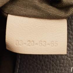 Pre Owned Chloe Light Grey Leather Mini Marcie Shoulder Bag