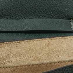 Pre Owned Chloé Green Leather Mini Drew Chian Shoulder Bag