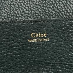 Pre Owned Chloé Green Leather Mini Drew Chian Shoulder Bag