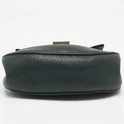 Pre Owned Chloé Green Leather Mini Drew Chian Shoulder Bag