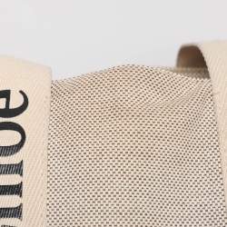 Pre Owned Chloe Beige/Brown Canvas and Leather Medium Woody Tote