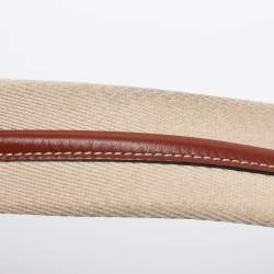 Pre Owned Chloe Beige/Brown Canvas and Leather Medium Woody Tote