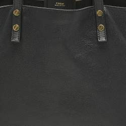 Pre Owned Chloé Black Leather Dylan Shopper Tote