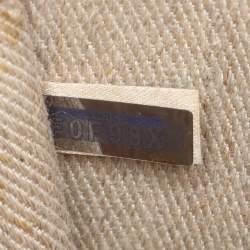 Pre Owned Chloé Beige/Light Eucalyptus Canvas and Leather Medium Woody Tote