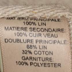 Pre Owned Chloé Beige/Light Eucalyptus Canvas and Leather Medium Woody Tote