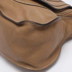 Pre Owned Chloe Beige Leather Large Marcie Shoulder Bag