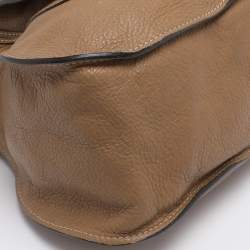 Pre Owned Chloe Beige Leather Large Marcie Shoulder Bag