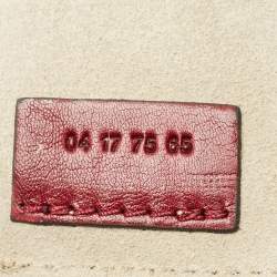 Pre Owned Chloé Burgundy Leather and Suede Small Pixie Round Crossbody Bag