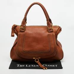 Pre Owned Chloe Brown Leather Medium Marcie Shoulder Bag